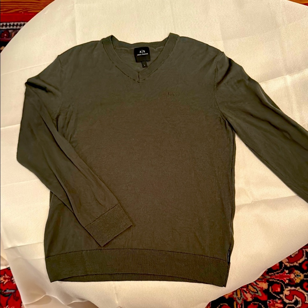 Armani Exchange Olive Green Men's Sweater size L